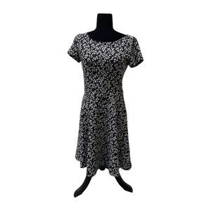 White House Black Market Black and White A-line Dress, Size 4, NWOT